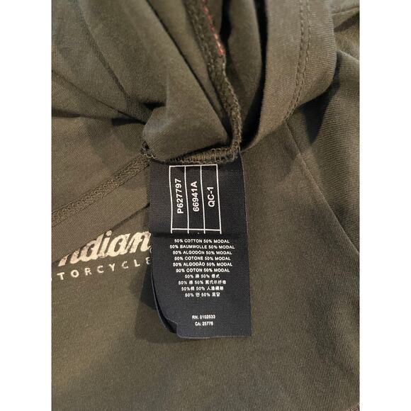 Indian Motorcycle Woman’s Khaki Green 1901 Indian Logo T-Shirt XL - Picture 3 of 5